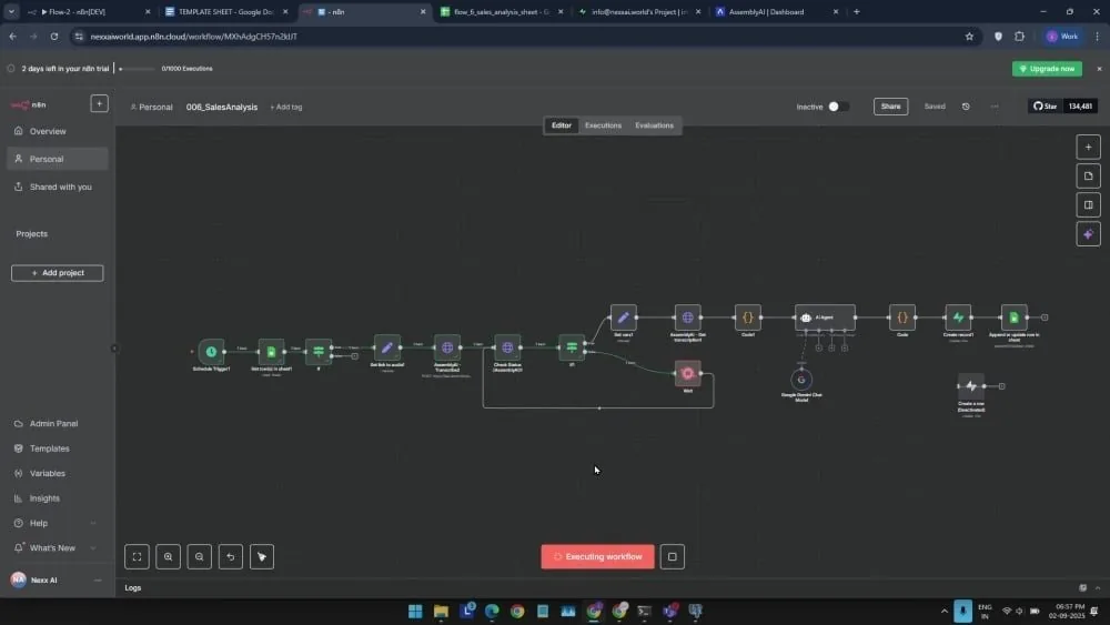n8n AI Sales Call Analyzer & Insights Dashboard
