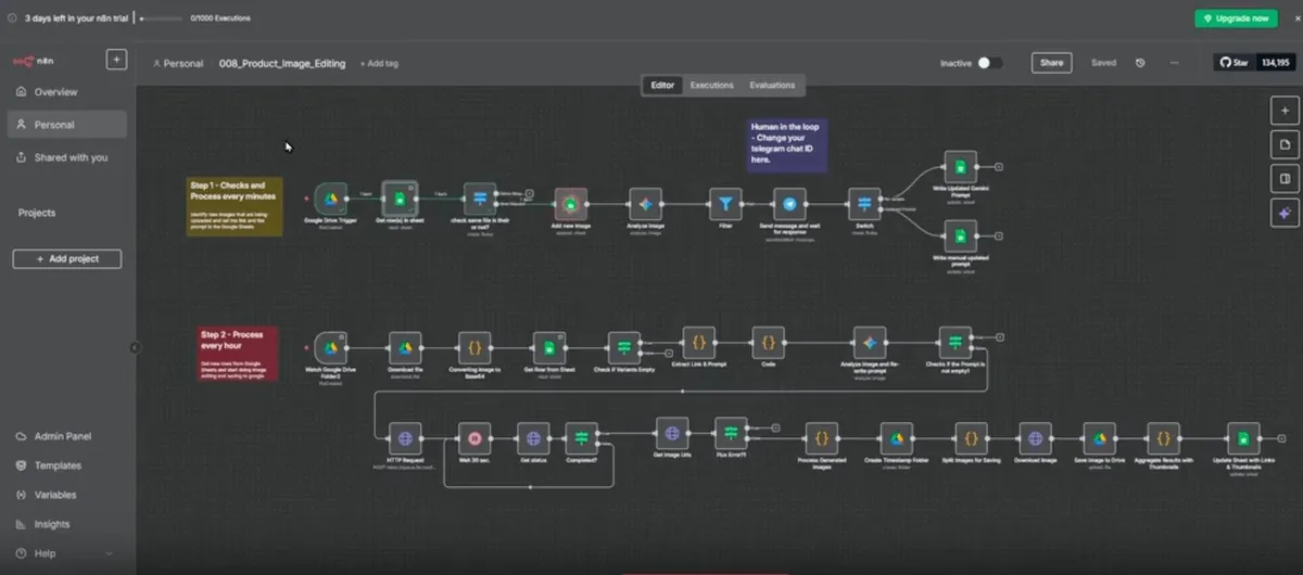 n8n AI Product Image Variant Generator