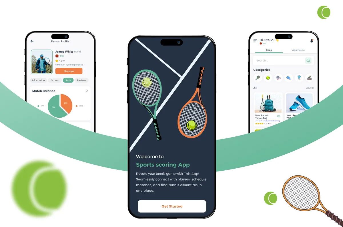 Sports scoring and connecting app